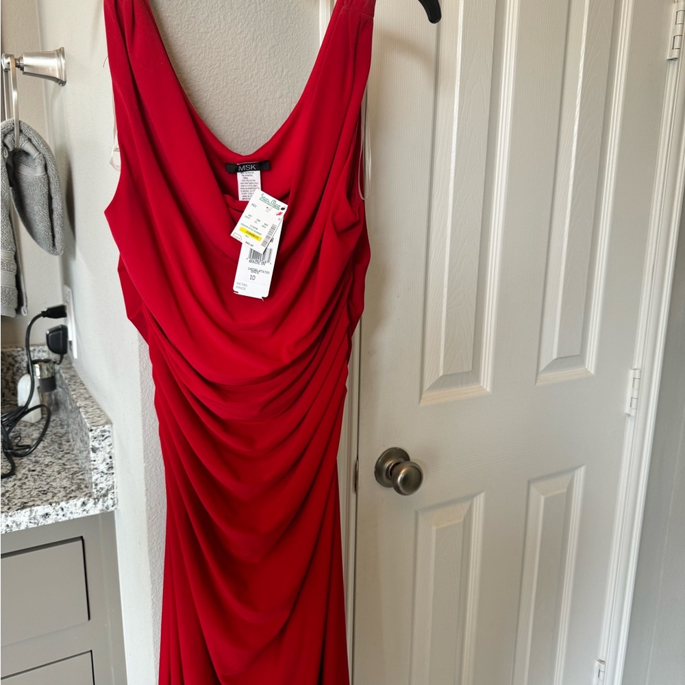 Gorgeous red draped dress
